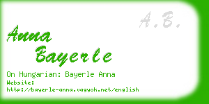 anna bayerle business card